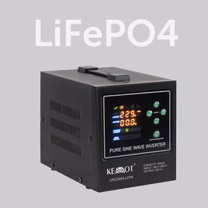 KEMOT PROsinus-500-LFP4 backup power supply, pure sine wave inverter with charging, 12 V / 230 V, 500 VA / 300 W