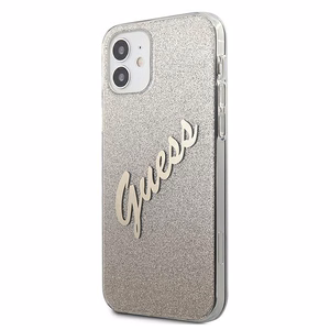 Guess GUHCP12SPCUGLSGO iPhone 12 mini 5.4" gold/gold hardcase Glitter Gradient Script