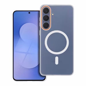 Case for Samsung A26 Go Orange compatible with MagSafe transparent
