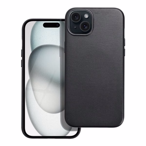 Dėklas Leather Mag Cover (MagSafe) skirtas iPhone 15 Plus juodas