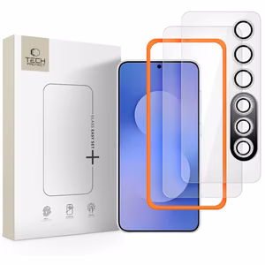 Tech-Protect Easy Set+ 3 dalių rinkinys grūdintas stiklas Samsung Galaxy S25 FE - Skaidrus