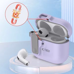 Tech-Protect Slim Hook Чехол для AirPods 4 - фиолетовый