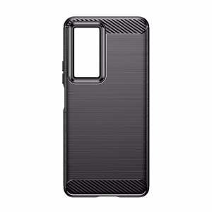 Чехол Carbon для Xiaomi Poco F4 5G гибкий силиконовый карбоновый чёрный