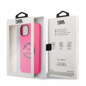 Karl Lagerfeld KLHCP14MSRSGRCF iPhone 14 Plus 6.7 "kietasis dėklas rožinis / rožinis silikoninis RSG
