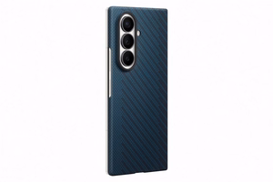Магнитный чехол из арамидного волокна Samsung Galaxy Z Fold8 Ultra с 2 антибликовыми плёнками, синий