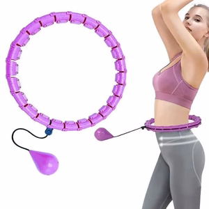 Masažuojantis gimnastikos lankas Smart Hula Hoop M1 violetinis