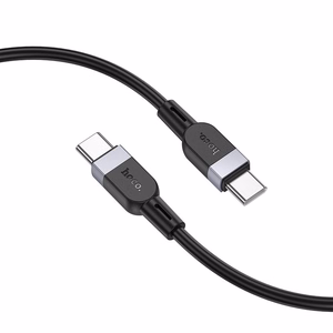 Силиконовый кабель USB-C — USB-C Hoco 3A 60W 3 м X109 чёрный