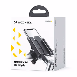 Wozinsky metal bicycle phone laikiklis, scooters juodas (WBHBK3)