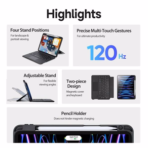 Dėklas su klaviatūra Dux Ducis DK Apple iPad Pro 11 2018/2020/2021/2022 juodas