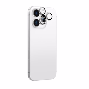 AmazingThing AR aliuminio 3 objektyvų stiklas su objektyvo rėmeliu iPhone 16 Pro / 16 Pro Max - sidabrinis