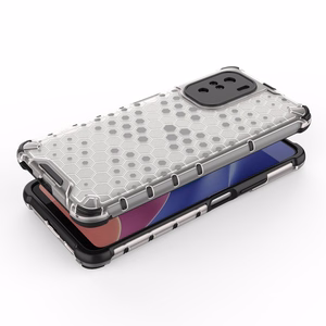 Honeycomb dėklas šarvuotas dėklas su TPU buferiu Xiaomi Redmi K40 Pro+ / K40 Pro / K40 / Poco F3 skaidrus