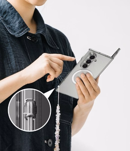 Ringke Slim Magnetic MagSafe dėklas, skirtas Samsung Galaxy Z Fold 8, skaidrus