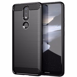 Anglies dėklas lankstus dangtelis TPU dėklas telefonui Nokia 2.4 juodas