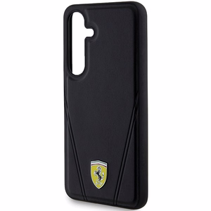 Ferrari Hot Stamp V Lines magnetinis dėklas telefonui Samsung Galaxy S24+ - juodas