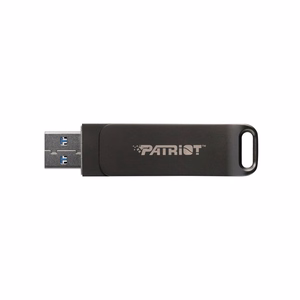 USB atmintinė PATRIOT Rage R550 64GB 100 MB/S USB A+C pasukama (PE64GR550DSAD) juoda