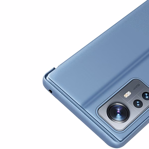 Dėklas telefonui Clear View Xiaomi 12 Lite flip dėklas rožinis