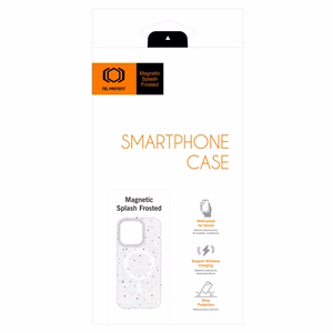Tel Protect magnetinis Splash matinės tekstūros dėklas Iphone 15 Plus, baltas