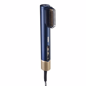 BaByliss AS6550E – 1500 W joninis karšto oro plaukų formavimo šepetys, 3 temperatūros lygiai, mėlynas / aukso spalvos