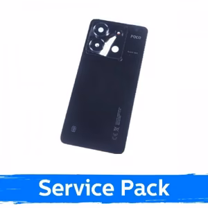 Galinis dangtelis skirtas Xiaomi Poco X6 5G / juodas / (Service Pack)
