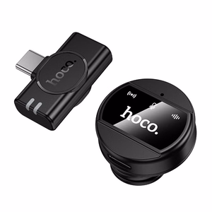 Микрофон беспроводной USB C Hoco L21 черный