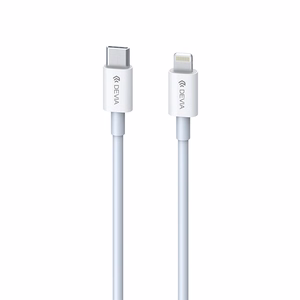 Devia kabelis Smart EC146 PD USB-C - Lightning 20W 3A baltas
