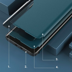 Eco Leather View Case элегантный чехол-книжка с функцией подставки Xiaomi Redmi K40 Pro + / K40 Pro / K40 / Poco F3 оранжевый