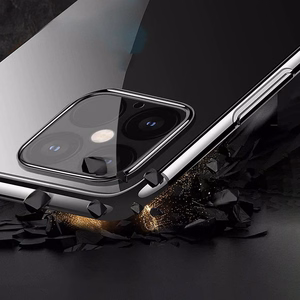 Clear Color Case Gel TPU elektroplokštės rėmo dangtelis Samsung Galaxy A22 4G raudonas
