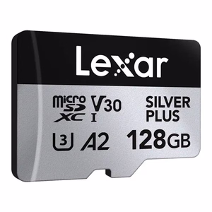 Karta pamięci Lexar High-Performance Silver Plus microSDXC 128GB + adapter
