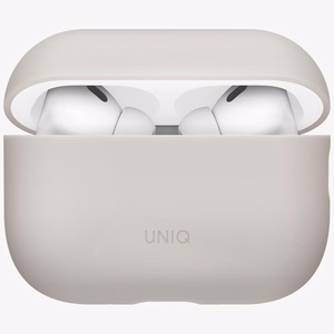 Силиконовый чехол Uniq Lino для AirPods Pro (бежевый)