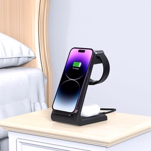 Tech-Protect QI15W-A36 3in1 įkrovimo stotelė Apple įrenginiams - juoda
