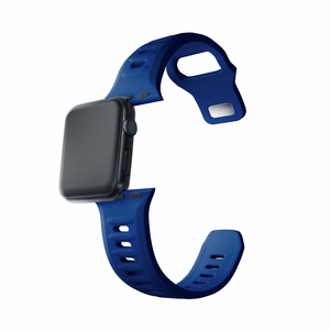 38/40/41/42 mm Blue (small) - 3mk Silicone Watch Strap for Apple