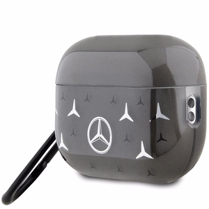 Mercedes MEAP28DPMGS AirPods Pro 2 (2022/2023) dėklas su didelio žvaigždės rašto dizainu, juodas