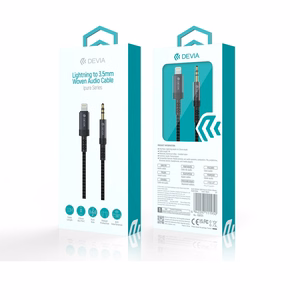 Devia kabelis audio Ipure EC619 Lightning - jack 3,5 mm 1,0 m juodas