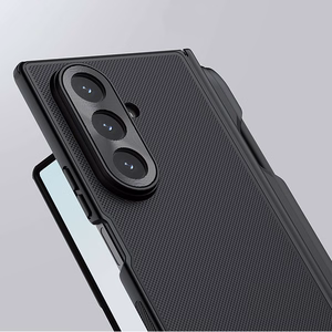 Nillkin Super Frosted Shield Fold Magnetinis dėklas Samsung Galaxy Z Fold 7, MagSafe suderinamas, su S Pen Space - juodas