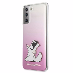 Karl Lagerfeld Choupette Fun dėklas Samsung Galaxy S21+ - Rožinis