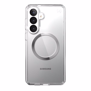 Speck Presidio Perfect-Clear Magnet dėklas, skirtas Samsung Galaxy S26+, „Clear / Silver“ spalvos