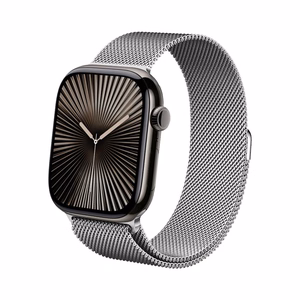 Ремешок Crong Milano Steel из нержавеющей стали для Apple Watch 44 / 45 / 46 / 49 mm, серебристый