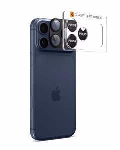 Spigen Optik Pro XL kameros objektyvo stiklas iPhone 17 Pro Max - Juodas