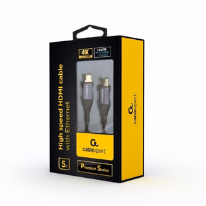 GEMBIRD CCBP-HDMI-5M High Speed HDMI kabelis su Ethernet, Premium serija, 5m