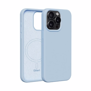"Etteri" silikoninis dėklas "iPhone 15 Pro 6,1" šviesiai mėlynas