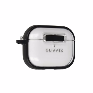 Liavec SlideLock Dėklas for Apple AirPods Pro 3 skaidrus-juodas
