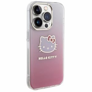 Hello Kitty IML Gradient Electrop Kitty Head dėklas telefonui iPhone 14 Pro Max - rožinis
