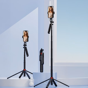 Blavec Selfie lazda Aluminium Fusion P-09 trikojis stovas + nuotolinio valdymo 1,8 metres (SSFP09-TRB18) juoda