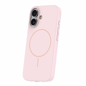 Silicone Thin Mag dėklas iPhone 16 6,1" šviesiai rožinis