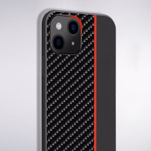 Tel Protect CARBON чехол для Iphone 13 Pro чёрный с красной полосой