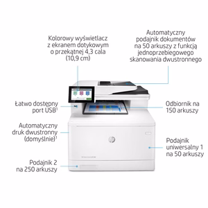 HP Color LaserJet Enterprise M480f – цветное лазерное МФУ с Ethernet (3QA55A)