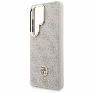 Guess чехол 4G Big Rhinestone Triangle Strap MagSafe Samsung Galaxy S26 Ultra розовый