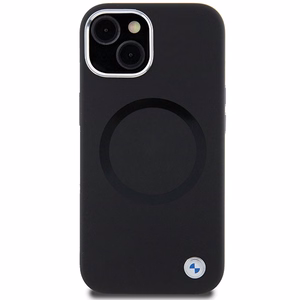 BMW parašo skystas silikonas Magnetinis dėklas telefonui iPhone 15 - juodas