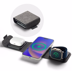 mophie 3-in-1 kelioninis įkroviklis su MagSafe (EU), juodas