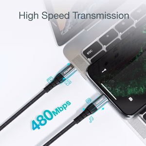 Choetech IP0039 USB-C / Lightning MFi kabelis, 1,2 m ilgio - juodas